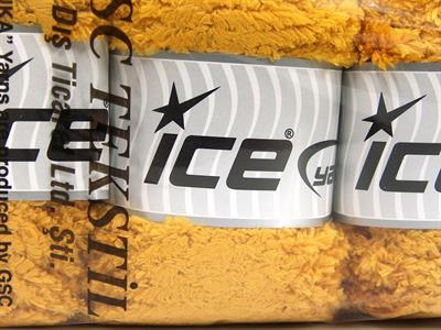 Lot of 3 x 100gr Skeins Ice Yarns CAKES PANDA (100% MicroFiber) Yarn Gold