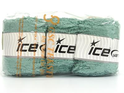 Lot of 3 x 100gr Skeins Ice Yarns CAKES PANDA (100% MicroFiber) Yarn Mint Green