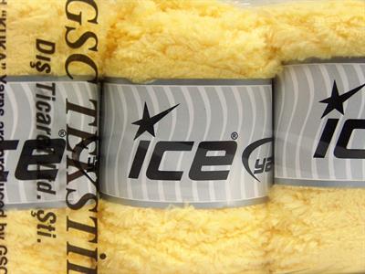 Lot of 3 x 100gr Skeins Ice Yarns CAKES PANDA (100% MicroFiber) Yarn Yellow