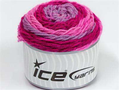 Lot of 2 x 140gr Skeins Ice Yarns CAKES Hand Knitting Yarn Fuchsia Pink Lilac