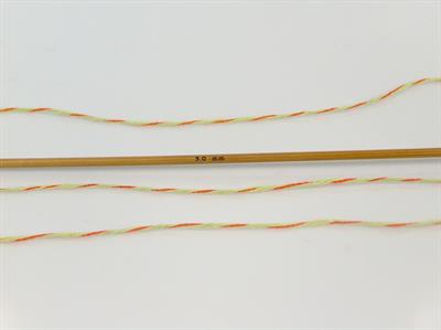 1x250gr. CAKES PUZZLE Organik Pamuk Turuncu, Açık Yeşil, Pembe tonları Yazlık İplikler, Organik Pamuk, Pamuk, Batik Desenli