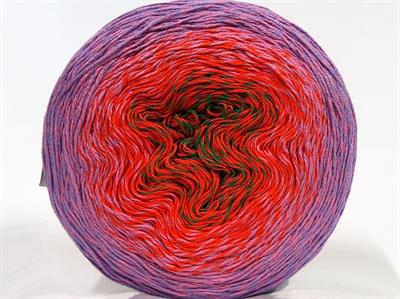 1x250gr. CAKES PUZZLE Organik Pamuk Yeşil, Leylak, Turuncu, Açık Pembe Yazlık İplikler, Organik Pamuk, Pamuk, Batik Desenli