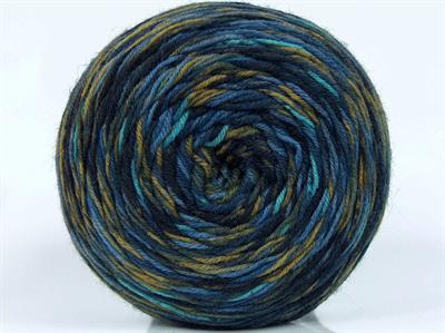 225 gr ICE YARNS CAKES SOCK (75% Virgin Wool) Yarn Black Blue Olive Green Turquoise