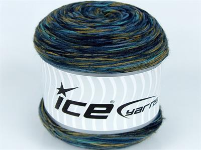 225 gr ICE YARNS CAKES SOCK (75% Virgin Wool) Yarn Black Blue Olive Green Turquoise