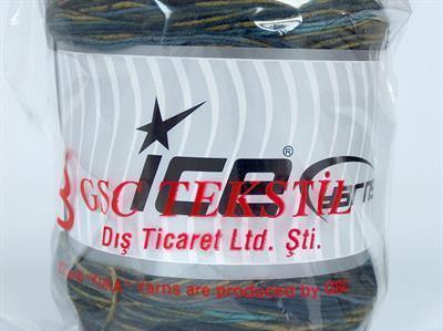 225 gr ICE YARNS CAKES SOCK (75% Virgin Wool) Yarn Black Blue Olive Green Turquoise