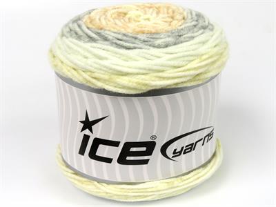 Lot of 2 x 140gr Skeins Ice Yarns CAKES SPLASH Yarn Light Grey Light Salmon Light Yellow White