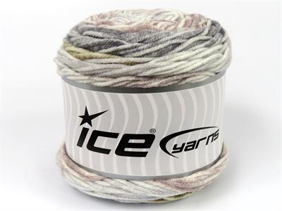 Lot of 2 x 140gr Skeins Ice Yarns CAKES SPLASH Yarn Brown Light Lilac Light Orchid White