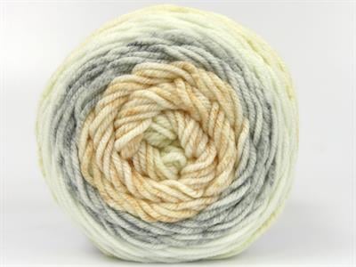 Lot of 2 x 140gr Skeins Ice Yarns CAKES SPLASH Yarn Light Grey Light Salmon Light Yellow White