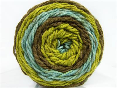 Lot of 2 x 140gr Skeins Ice Yarns CAKES Yarn Green Shades Turquoise