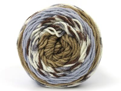 Lot of 2 x 140gr Skeins Ice Yarns CAKES Yarn Greyish Light Blue Brown Shades White