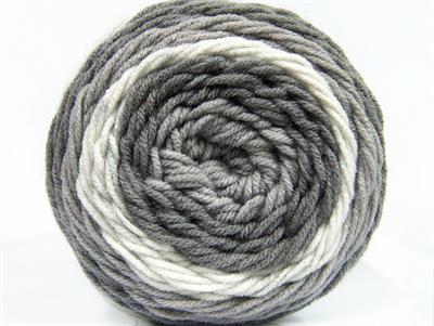 Lot of 2 x 140gr Skeins Ice Yarns CAKES Hand Knitting Yarn Grey Shades White