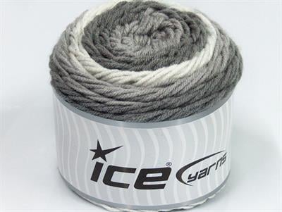 Lot of 2 x 140gr Skeins Ice Yarns CAKES Hand Knitting Yarn Grey Shades White