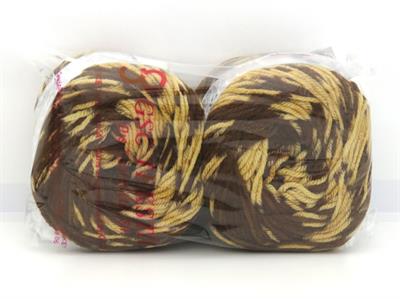 Lot of 2 x 150gr Skeins Ice Yarns CAKES WOOL DESIGN (20% Wool) Yarn Brown Shades