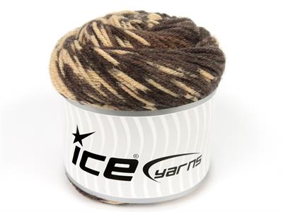 Lot of 2 x 150gr Skeins Ice Yarns CAKES WOOL DESIGN (20% Wool) Yarn Brown Shades Light Salmon