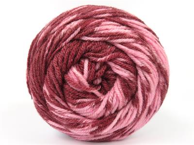 Lot of 2 x 150gr Skeins Ice Yarns CAKES WOOL DESIGN (20% Wool) Yarn Burgundy Light Pink