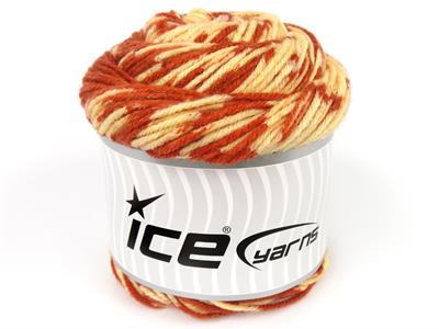 Lot of 2 x 150gr Skeins Ice Yarns CAKES WOOL DESIGN (20% Wool) Yarn Copper Light Yellow