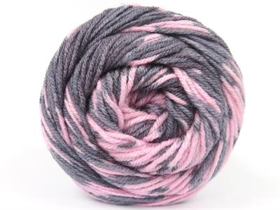 Lot of 2 x 150gr Skeins Ice Yarns CAKES WOOL DESIGN (20% Wool) Yarn Grey Shades Light Pink