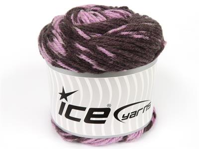 Lot of 2 x 150gr Skeins Ice Yarns CAKES WOOL DESIGN (20% Wool) Yarn Dark Maroon Lilac Shades
