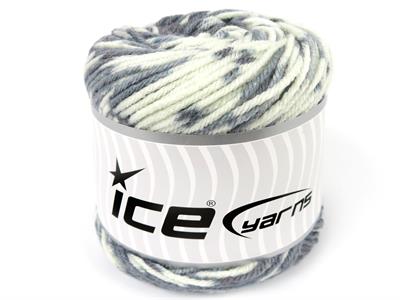 Lot of 2 x 150gr Skeins Ice Yarns CAKES WOOL DESIGN (20% Wool) Yarn Bluish Grey White