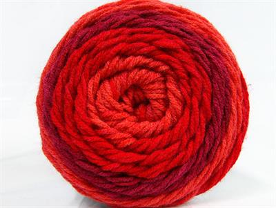 Lot of 2 x 140gr Skeins Ice Yarns CAKES Hand Knitting Yarn Red Shades