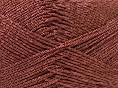 6x50gr. CAMILLA COTTON Merserize Pamuk Kahverengi Yazlık İplikler, Pamuk, %100 Pamuk