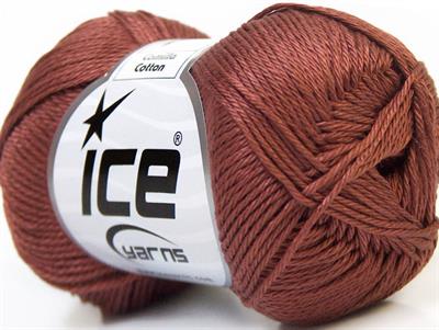 6x50gr. CAMILLA COTTON Merserize Pamuk Kahverengi Yazlık İplikler, Pamuk, %100 Pamuk