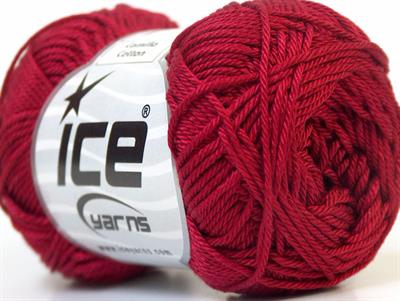 6x50gr. CAMILLA COTTON Merserize Pamuk Bordo Yazlık İplikler, Pamuk, %100 Pamuk