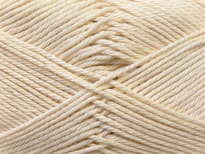 Lot of 6 Skeins Ice Yarns CAMILLA COTTON (100% Mercerized Cotton) Yarn Cream