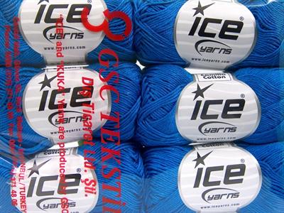 6x50gr. CAMILLA COTTON Merserize Pamuk Koyu Mavi Yazlık İplikler, Pamuk, %100 Pamuk