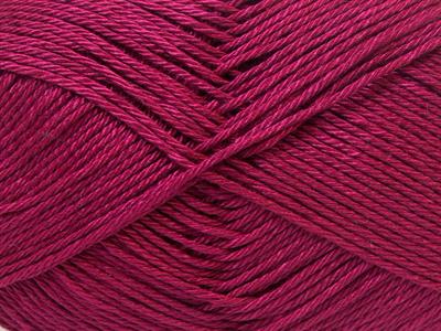 Lot of 6 Skeins Ice Yarns CAMILLA COTTON (100% Mercerized Cotton) Yarn Dark Fuchsia