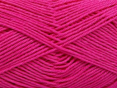 6x50gr. CAMILLA COTTON Merserize Pamuk Fuşya Yazlık İplikler, Pamuk, %100 Pamuk