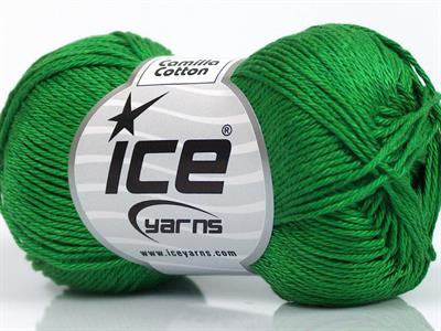 Lot of 6 Skeins Ice Yarns CAMILLA COTTON (100% Mercerized Cotton) Yarn Green