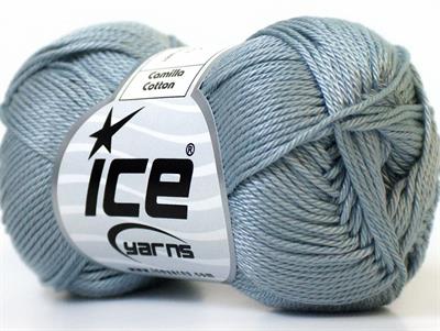 Lot of 6 Skeins Ice Yarns CAMILLA COTTON (100% Mercerized Cotton) Yarn Grey