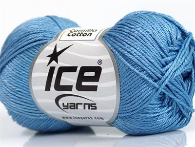 6x50gr. CAMILLA COTTON Merserize Pamuk Kot Mavisi Yazlık İplikler, Pamuk, %100 Pamuk