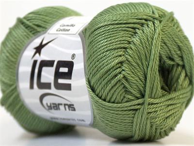 6x50gr. CAMILLA COTTON Merserize Pamuk Haki Yazlık İplikler, Pamuk, %100 Pamuk