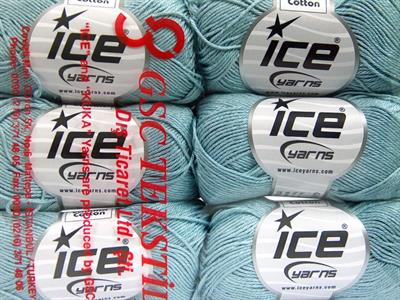 6x50gr. CAMILLA COTTON Merserize Pamuk Açık Mavi Yazlık İplikler, Pamuk, %100 Pamuk