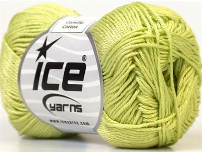 Lot of 6 Skeins Ice Yarns CAMILLA COTTON (100% Mercerized Cotton) Yarn Light Green