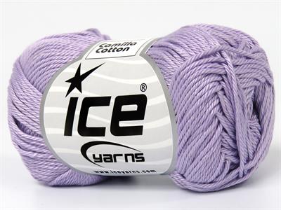 Lot of 6 Skeins Ice Yarns CAMILLA COTTON (100% Mercerized Cotton) Yarn Light Lilac