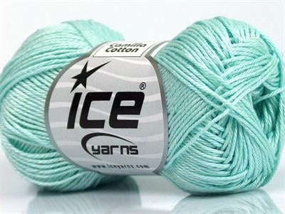 6x50gr. CAMILLA COTTON Merserize Pamuk Açık Mint Yeşili Yazlık İplikler, Pamuk, %100 Pamuk