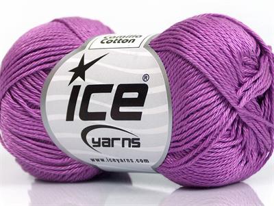 Lot of 6 Skeins Ice Yarns CAMILLA COTTON (100% Mercerized Cotton) Yarn Lilac