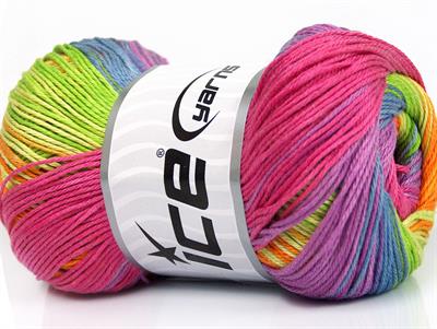 4x100gr. CAMILLA COTTON MAGIC Merserize Pamuk Yeşil, Mavi, Turuncu, Bordo, Orkide, Lavanta Yazlık İplikler, Pamuk, Batik Desenli, %100 Pamuk