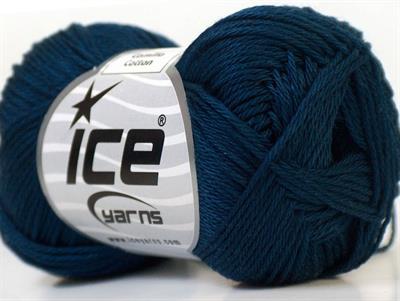 Lot of 6 Skeins Ice Yarns CAMILLA COTTON (100% Mercerized Cotton) Yarn Navy