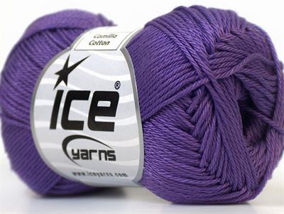 Lot of 6 Skeins Ice Yarns CAMILLA COTTON (100% Mercerized Cotton) Yarn Purple