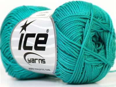 Lot of 6 Skeins Ice Yarns CAMILLA COTTON (100% Mercerized Cotton) Yarn Sea Green