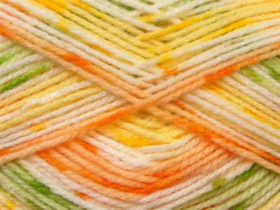 4x100gr. CANDY BABY Akrilik Yeşil, Beyaz, Turuncu, Sarı Kışlık, Bebe, Batik Desenli, 100% Akrilik , Akrilik