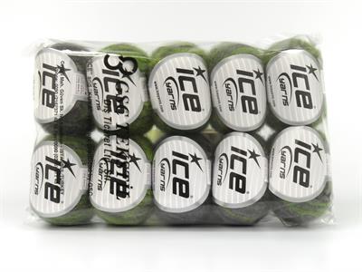 Lot of 10 Skeins Ice Yarns CARESS BABY ALPACA COLOR (30% Baby Alpaca 31% Extrafine Merino Wool) Yarn Green Shades Grey Shades