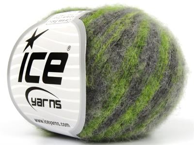 Lot of 10 Skeins Ice Yarns CARESS BABY ALPACA COLOR (30% Baby Alpaca 31% Extrafine Merino Wool) Yarn Green Shades Grey Shades