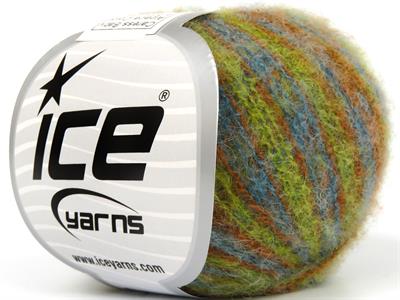 Lot of 10 Skeins Ice Yarns CARESS BABY ALPACA COLOR (30% Baby Alpaca 31% Extrafine Merino Wool) Yarn Green Gold Turquoise Grey