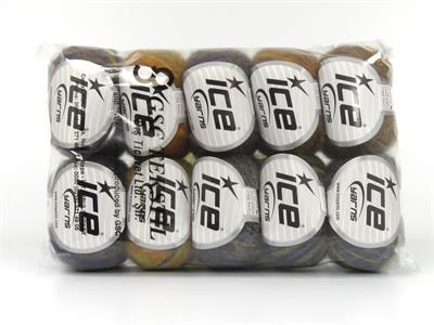 Lot of 10 Skeins Ice Yarns CARESS BABY ALPACA COLOR (30% Baby Alpaca 31% Extrafine Merino Wool) Yarn Orange Yellow Navy Camel