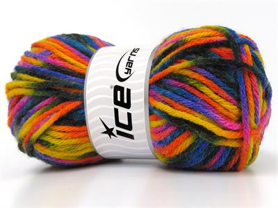 4x100gr. CARNIVAL Yün, Premium Akrilik Pembe, Mavi, Mor, Turuncu, Sarı, Koyu yeşil Kışlık, Yün, Batik Desenli, Kalın, Akrilik